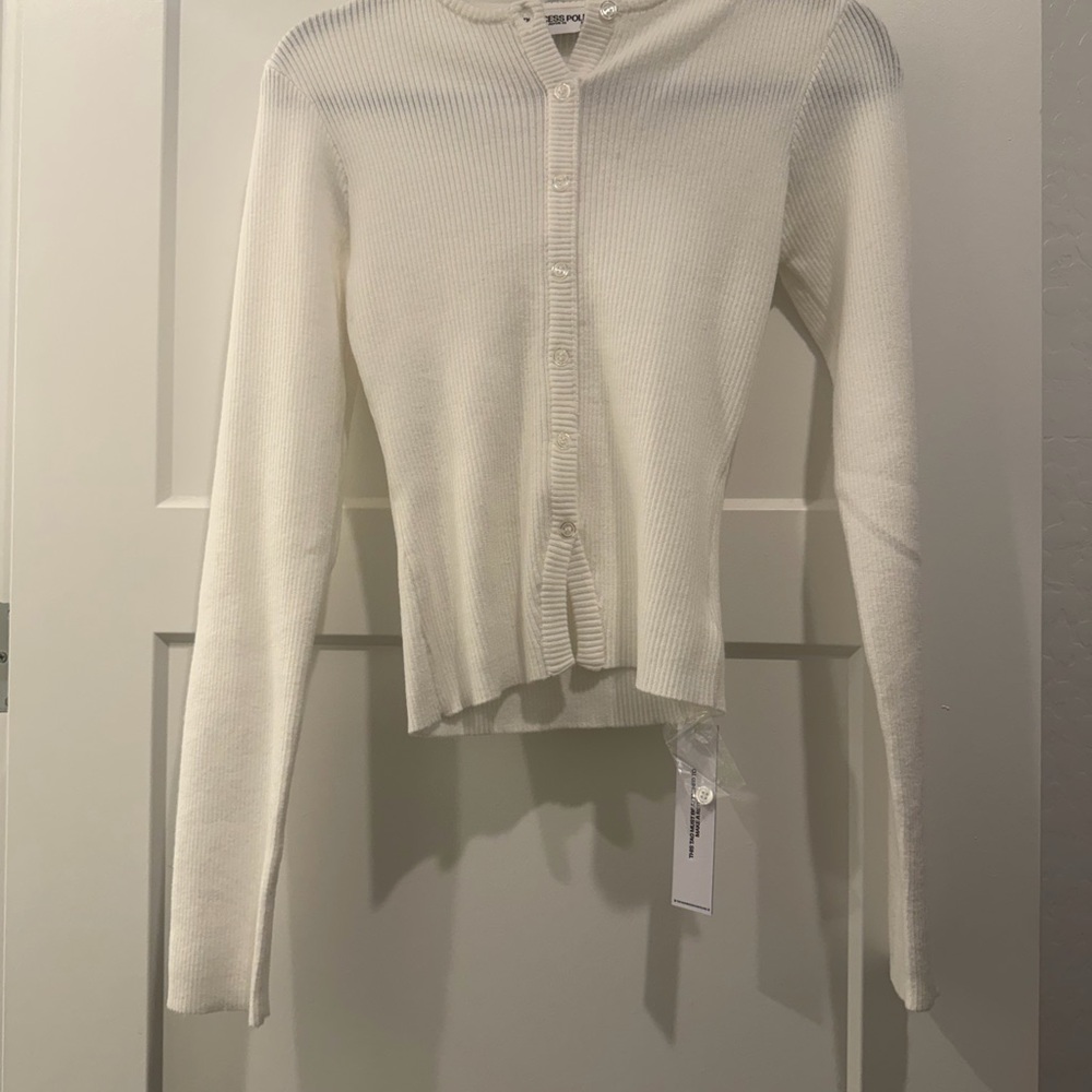 Princess Polly Cream Ribbed Knitwear